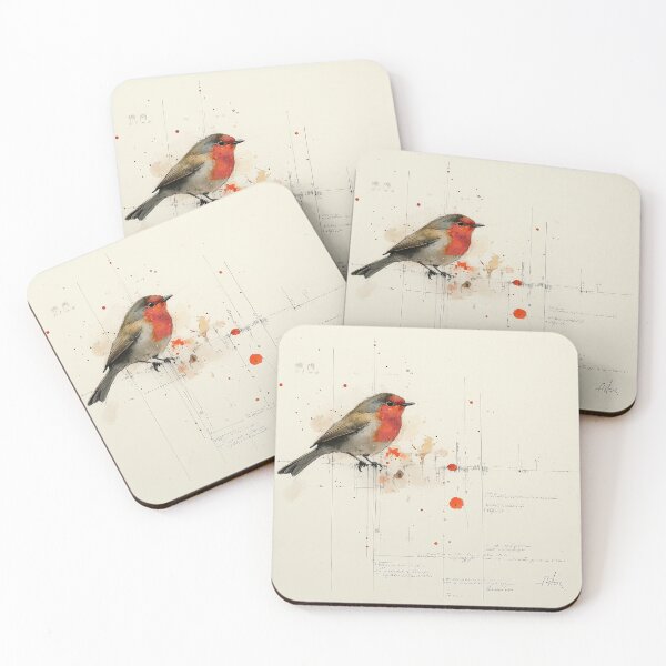 Item preview, Robin - sketch & watercolour designed and sold by FleurFrench.