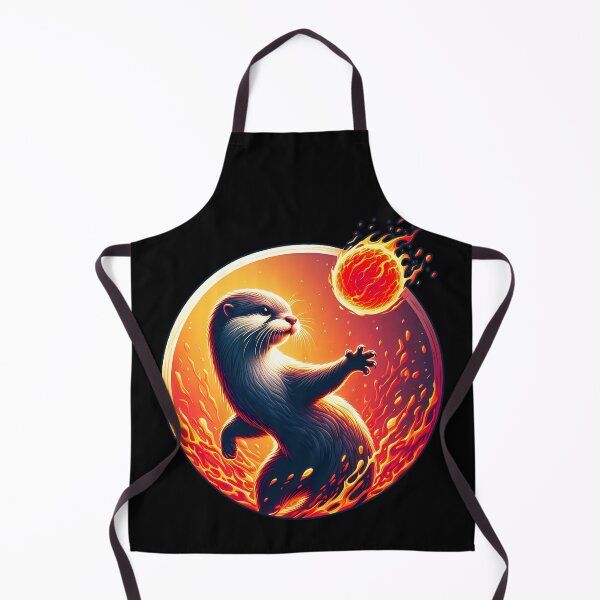 Item preview, Baby Otter Playing with Fireball, Ai Generated Art designed and sold by ACC .
