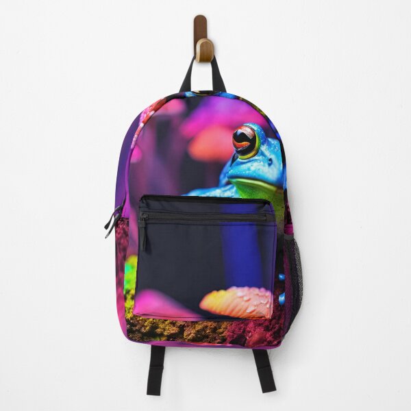 Item preview, Neon Frog hiding under a mushroom designed and sold by Dougall5150.