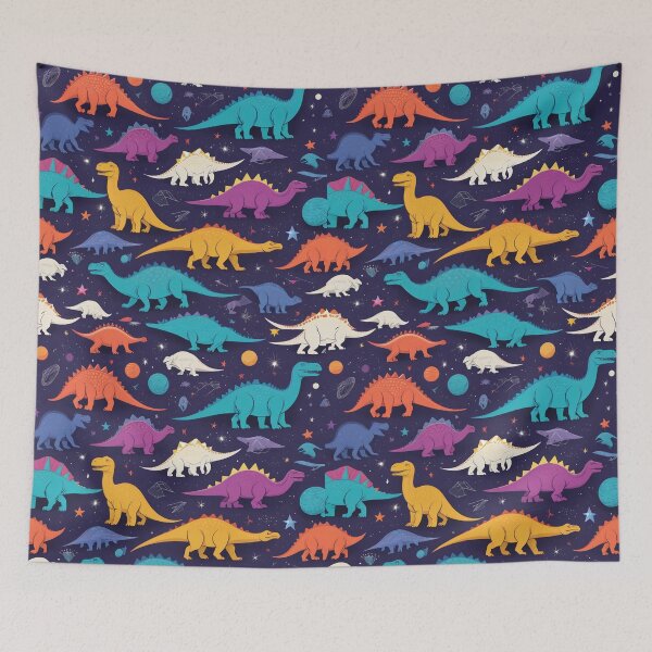 Item preview, Dinosaurs in Space Pattern | Quirky Cosmic Design for Nature and Sci-Fi Lovers designed and sold by asbno19.