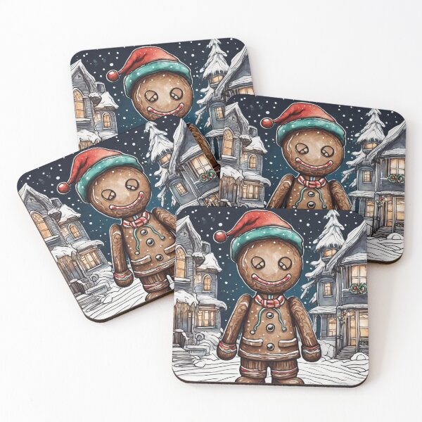 Item preview, Christmas and Holiday Gingerbread man - Watercolor & Ink 6 designed and sold by KBMediaArt.