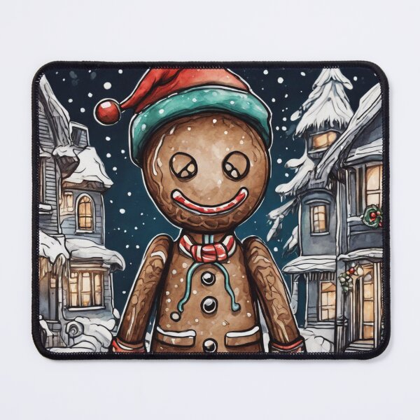 Item preview, Christmas and Holiday Gingerbread man - Watercolor & Ink 6 designed and sold by KBMediaArt.