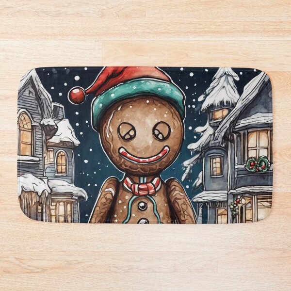 Item preview, Christmas and Holiday Gingerbread man - Watercolor & Ink 6 designed and sold by KBMediaArt.