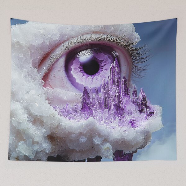 Item preview, "Hyper-Realistic Eye Art in Amethyst Palette" designed and sold by MacroArtHub.
