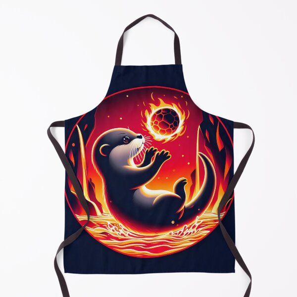 Item preview, Baby Otter Playing with Fireball, Ai Generated Art designed and sold by ACC .