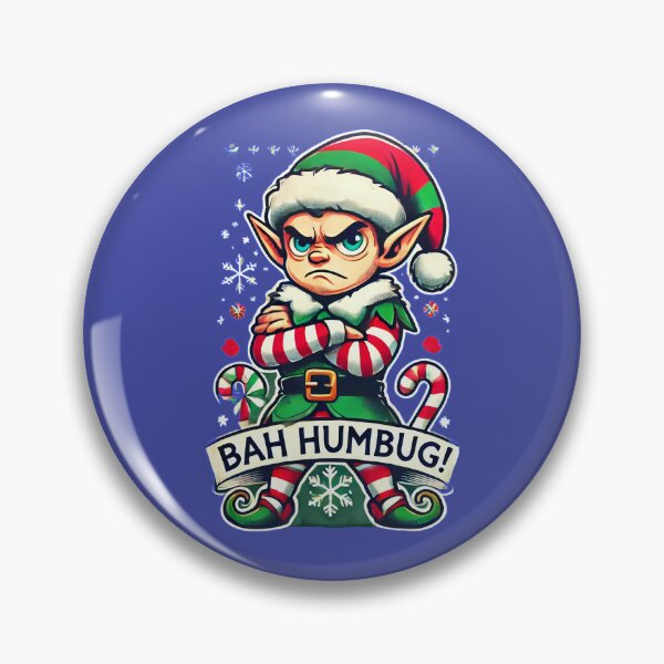 Item preview, Grumpy Elf: Bah Humbug Christmas Holiday Spirit designed and sold by leyfinder.