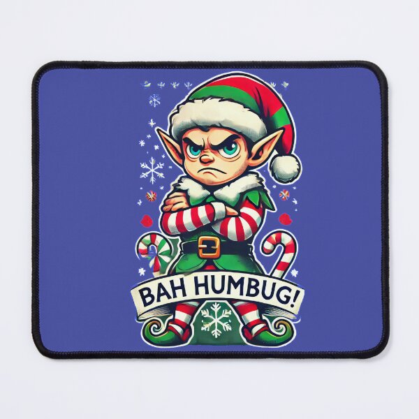 Item preview, Grumpy Elf: Bah Humbug Christmas Holiday Spirit designed and sold by leyfinder.