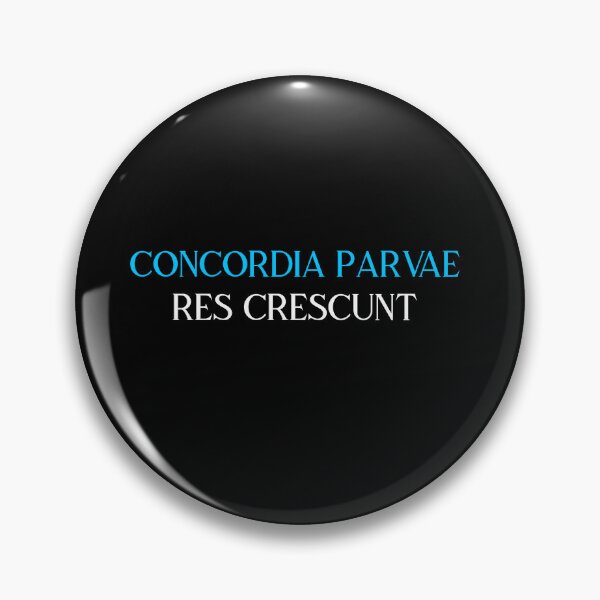 Item preview, Concordia Parvae Res Crescunt blue 2 white designed and sold by VRedBaller.