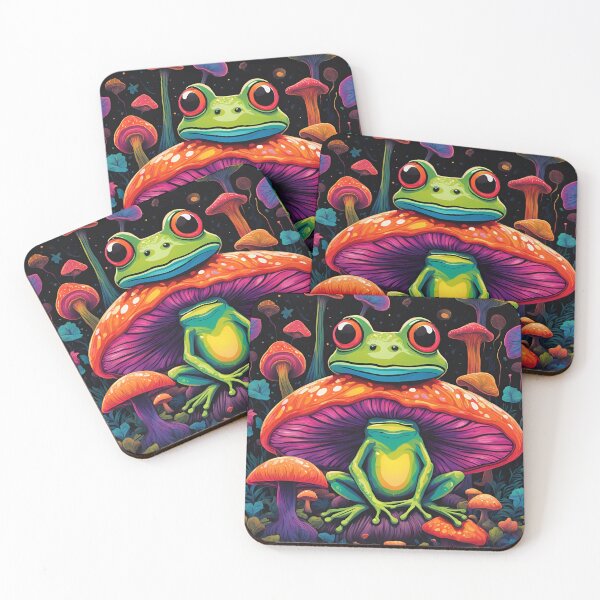 Item preview, Neon Frog threw a mushroom  designed and sold by Dougall5150.