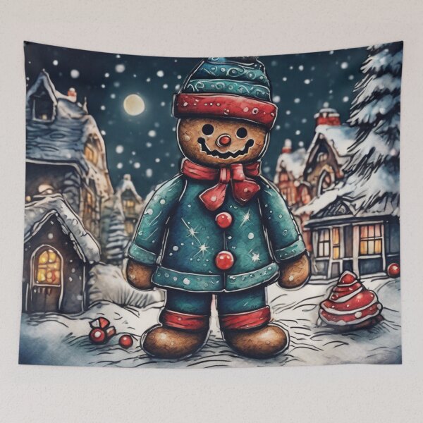 Item preview, Christmas and Holiday Gingerbread man - Watercolor & Ink 8 designed and sold by KBMediaArt.