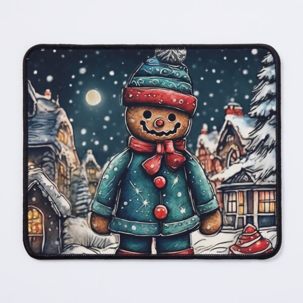 Item preview, Christmas and Holiday Gingerbread man - Watercolor & Ink 8 designed and sold by KBMediaArt.