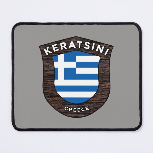 Item preview, Keratsini Greece Emblem Flag designed and sold by World Designs.