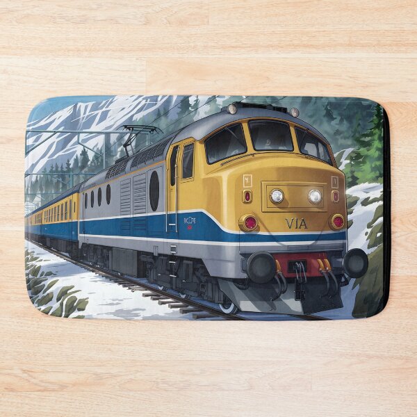 Item preview, Via rail Canada train in snow designed and sold by NextDoorShoop.