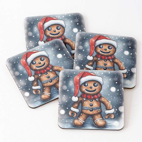 Item preview, Christmas and Holiday Gingerbread man - Watercolor & Ink 10 designed and sold by KBMediaArt.