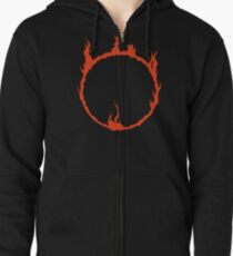 Dark Sign - Red Zipped Hoodie
