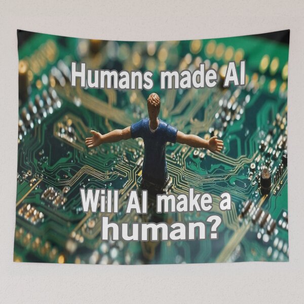 Item preview, Will AI Make A Human? designed and sold by Surreallytee.