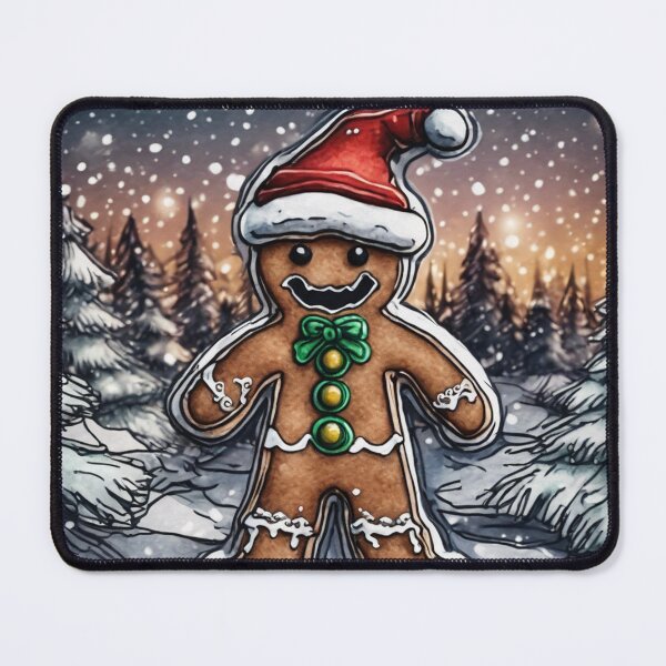 Item preview, Christmas and Holiday Gingerbread man - Watercolor & Ink 13 designed and sold by KBMediaArt.