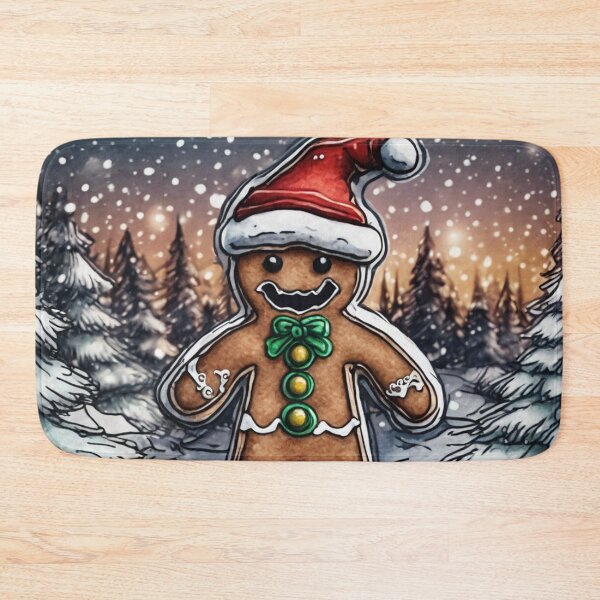 Item preview, Christmas and Holiday Gingerbread man - Watercolor & Ink 13 designed and sold by KBMediaArt.