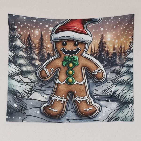 Item preview, Christmas and Holiday Gingerbread man - Watercolor & Ink 13 designed and sold by KBMediaArt.