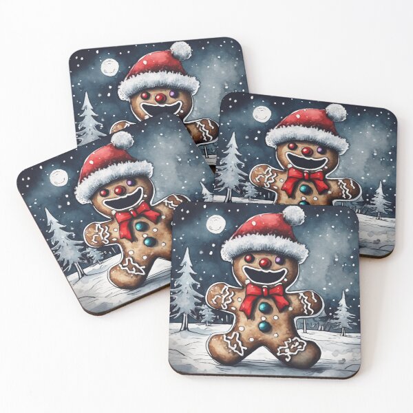 Item preview, Christmas and Holiday Gingerbread man - Watercolor & Ink 14 designed and sold by KBMediaArt.