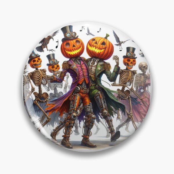 Item preview, Steampunk Pumpkin Head Skeletons designed and sold by 502Templates.