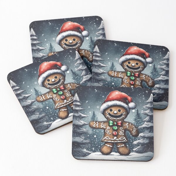 Item preview, Christmas and Holiday Gingerbread man - Watercolor & Ink 17 designed and sold by KBMediaArt.
