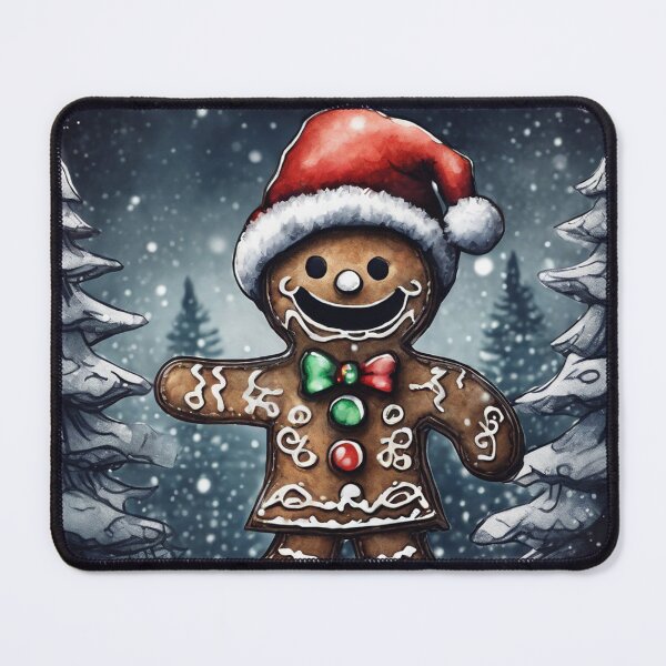 Item preview, Christmas and Holiday Gingerbread man - Watercolor & Ink 17 designed and sold by KBMediaArt.