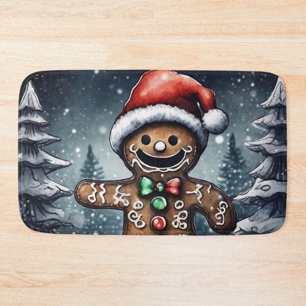 Item preview, Christmas and Holiday Gingerbread man - Watercolor & Ink 17 designed and sold by KBMediaArt.
