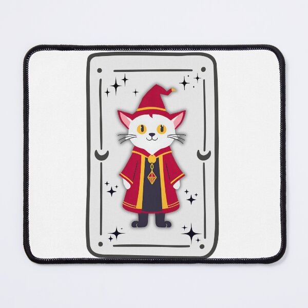 Item preview, The Feline Wizard: A Tarot Card of Magic and Mystery. Wizard Cat in Enchanted Red Robe. designed and sold by MarCreativArt.