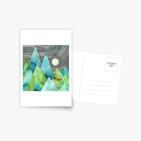 Item preview, Moonlit Mountains designed and sold by spacefrogdesign.