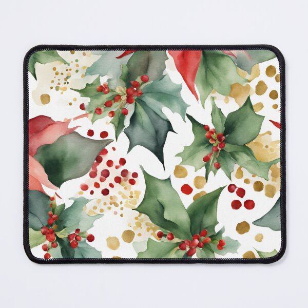 Item preview, Poisettia, Watercolor Florals Pattern Green Red Star of Bethlehem,Christmas Romantic Elegant Pattern designed and sold by KolorellaS.