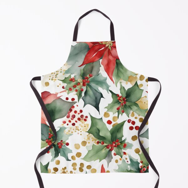 Item preview, Poisettia, Watercolor Florals Pattern Green Red Star of Bethlehem,Christmas Romantic Elegant Pattern designed and sold by KolorellaS.