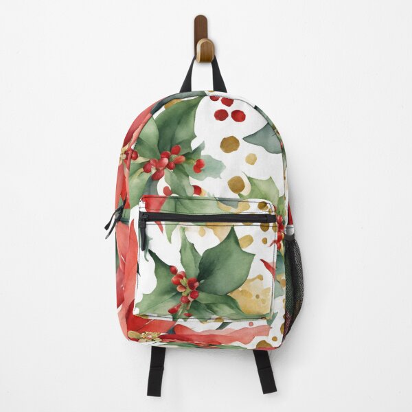 Item preview, Poisettia, Watercolor Florals Pattern Green Red Star of Bethlehem,Christmas Romantic Elegant Pattern designed and sold by KolorellaS.