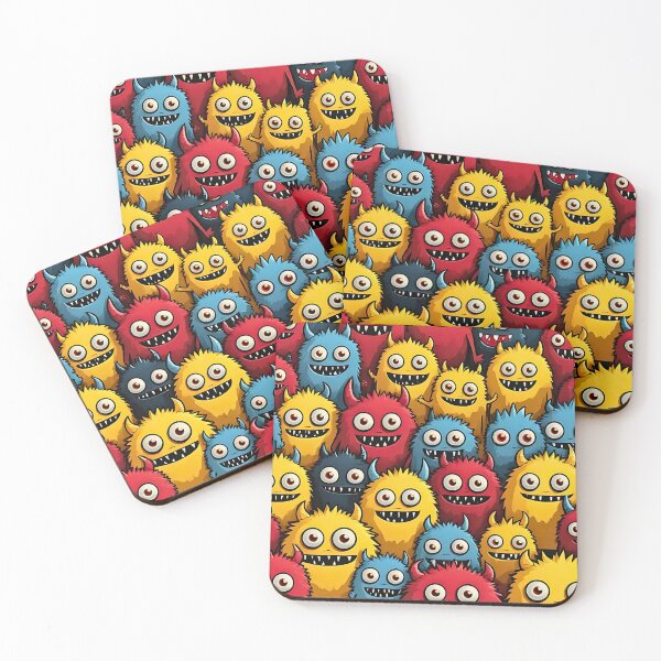 Item preview, Bunch of Little Cute Monsters cartoon kids poster designed and sold by BorgSpareParts.