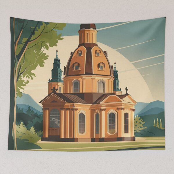 Item preview, Frauenkirche Vintage Travel Poster designed and sold by TravelerRat.