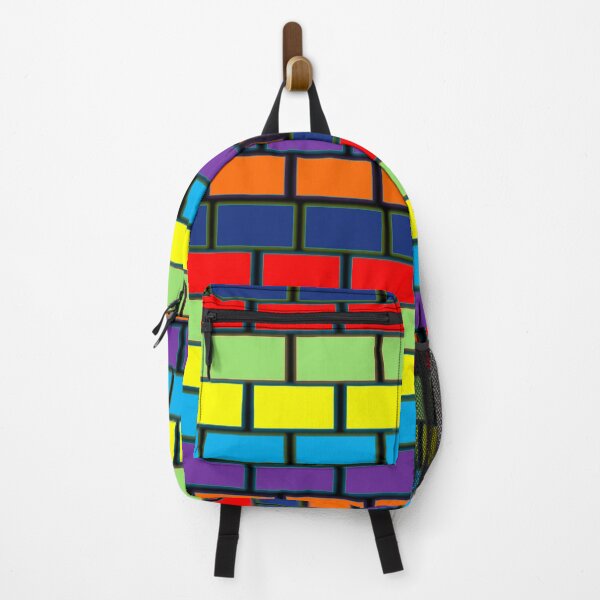 Item preview, Multi-colored Brick Wall - Artistic Pattern Design designed and sold by signshirtz.