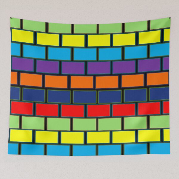 Item preview, Multi-colored Brick Wall - Artistic Pattern Design designed and sold by signshirtz.