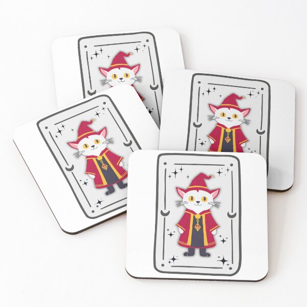 Item preview, The Feline Wizard: A Tarot Card of Magic and Mystery. Wizard Cat in Enchanted Red Robe. designed and sold by MarCreativArt.