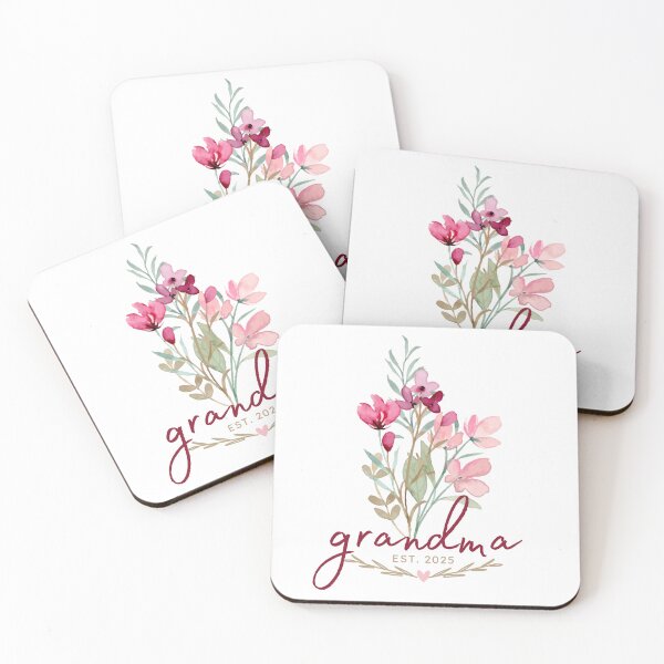 Item preview, Grandma EST 2025 - Wild Flower Bouquet designed and sold by patternjp.