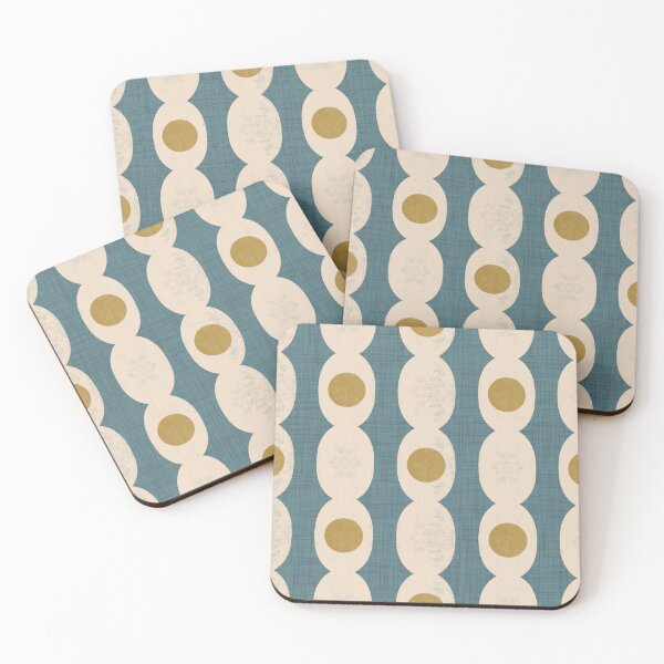 Item preview, Retro Mod Geo Chain - Slate Blue - Mid Century Modern designed and sold by susycosta.