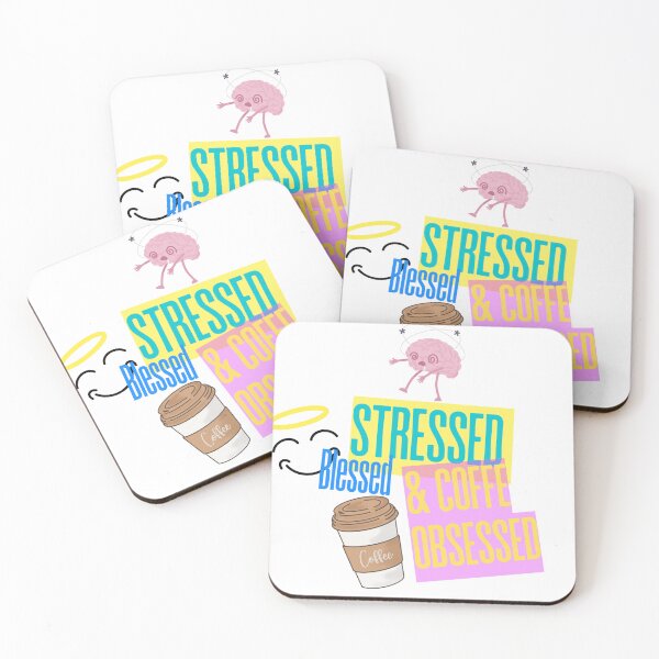 Item preview, Stressed, Blessed & Coffee Obsessed designed and sold by Shamrocx.