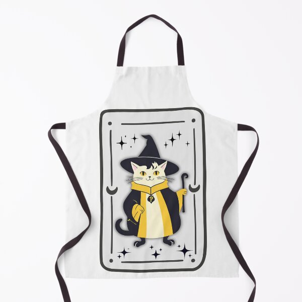 Item preview, The Feline Wizard: A Tarot Card of Magic and Mystery. Magical Cat in Yellow and Black Wizard Outfit. designed and sold by MarCreativArt.