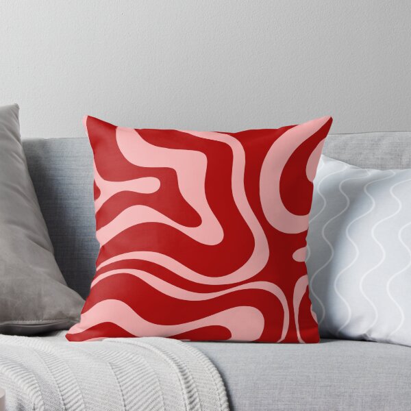 Item preview, Modern Retro Liquid Swirl Fluid Abstract Bold Red and Pink designed and sold by kierkegaard.