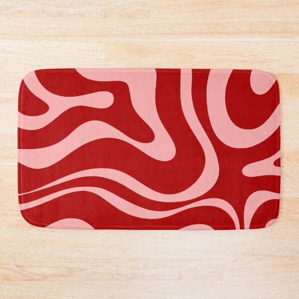 Item preview, Modern Retro Liquid Swirl Fluid Abstract Bold Red and Pink designed and sold by kierkegaard.