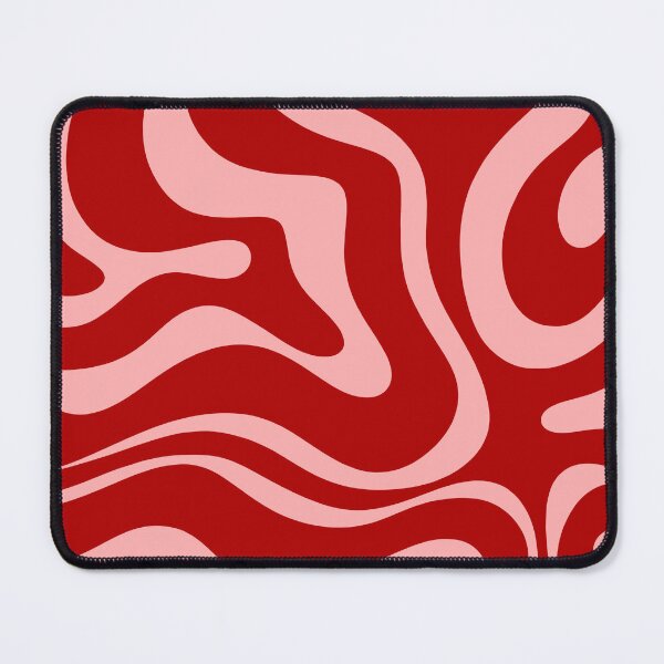 Item preview, Modern Retro Liquid Swirl Fluid Abstract Bold Red and Pink designed and sold by kierkegaard.