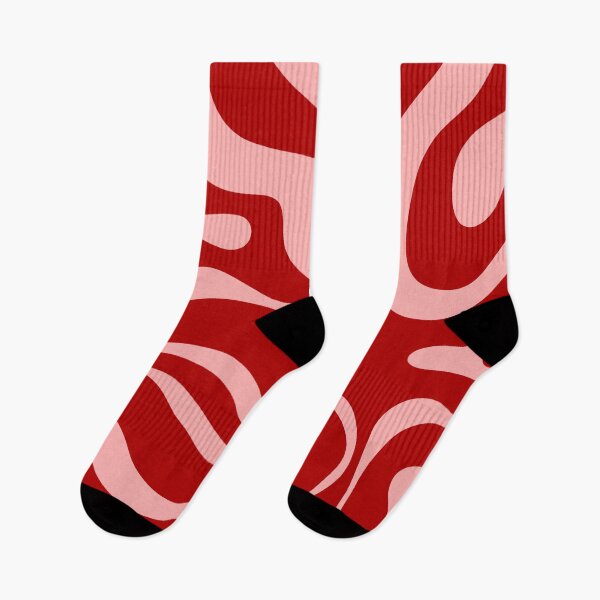 Item preview, Modern Retro Liquid Swirl Fluid Abstract Bold Red and Pink designed and sold by kierkegaard.