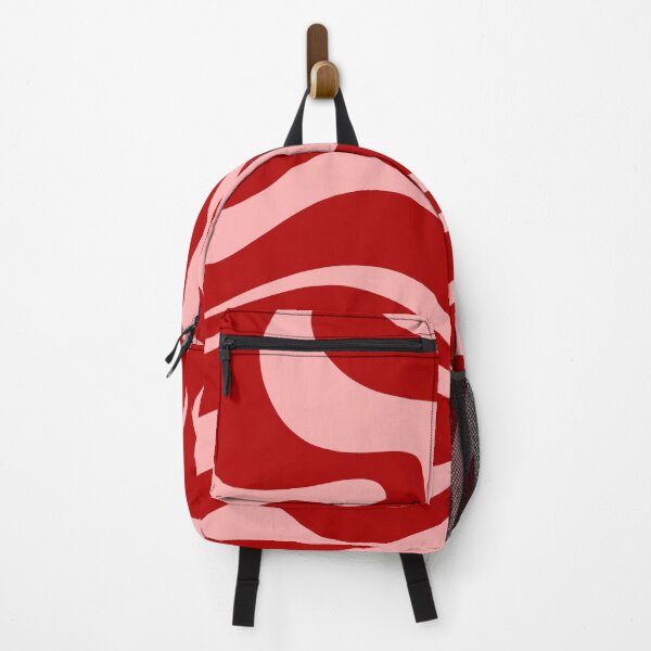 Item preview, Modern Retro Liquid Swirl Fluid Abstract Bold Red and Pink designed and sold by kierkegaard.