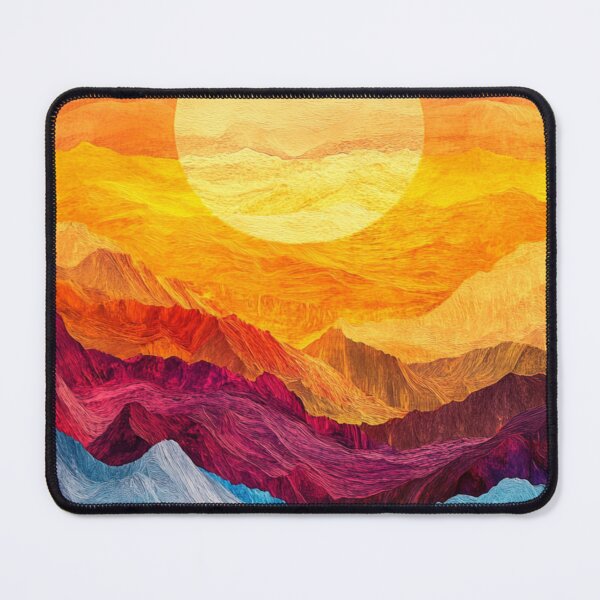 Item preview, Abstract Pastel Mountains Sunrise designed and sold by NicolasGlowArt.