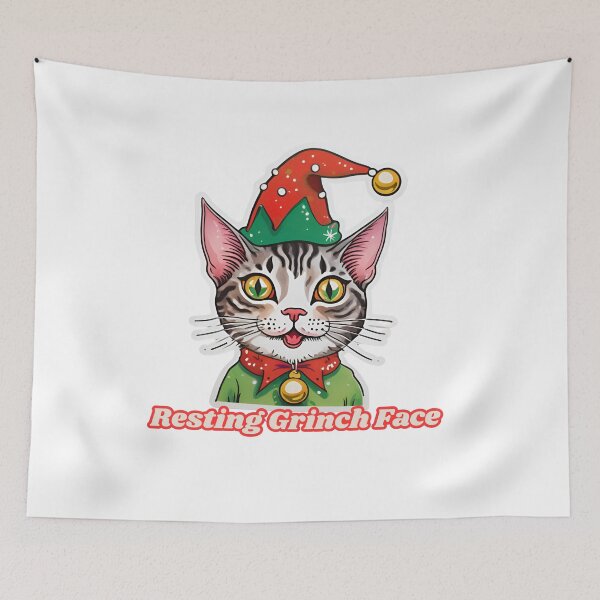 Item preview, Cheerful Christmas Cats with Gifts - Festive Holiday Artwork designed and sold by MiszungART.