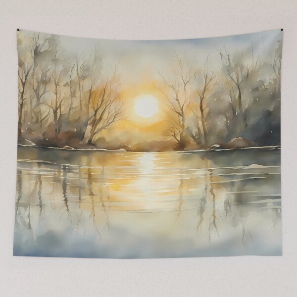 Item preview, Sunny Winter Lake designed and sold by CalmnessbyChoice.